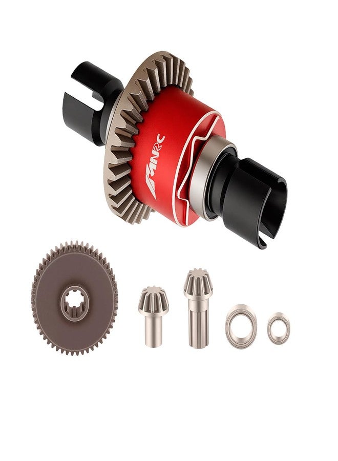 NMNRC Steel Differential Diff & Spur Input Gear Kit for HyperGO 1/16 H16BM H16PL H16GT H16DR 16207 16208 16209 16210 1/14 H14BM 14209 14210 14301 14303 Upgrades Part Red - Image 1